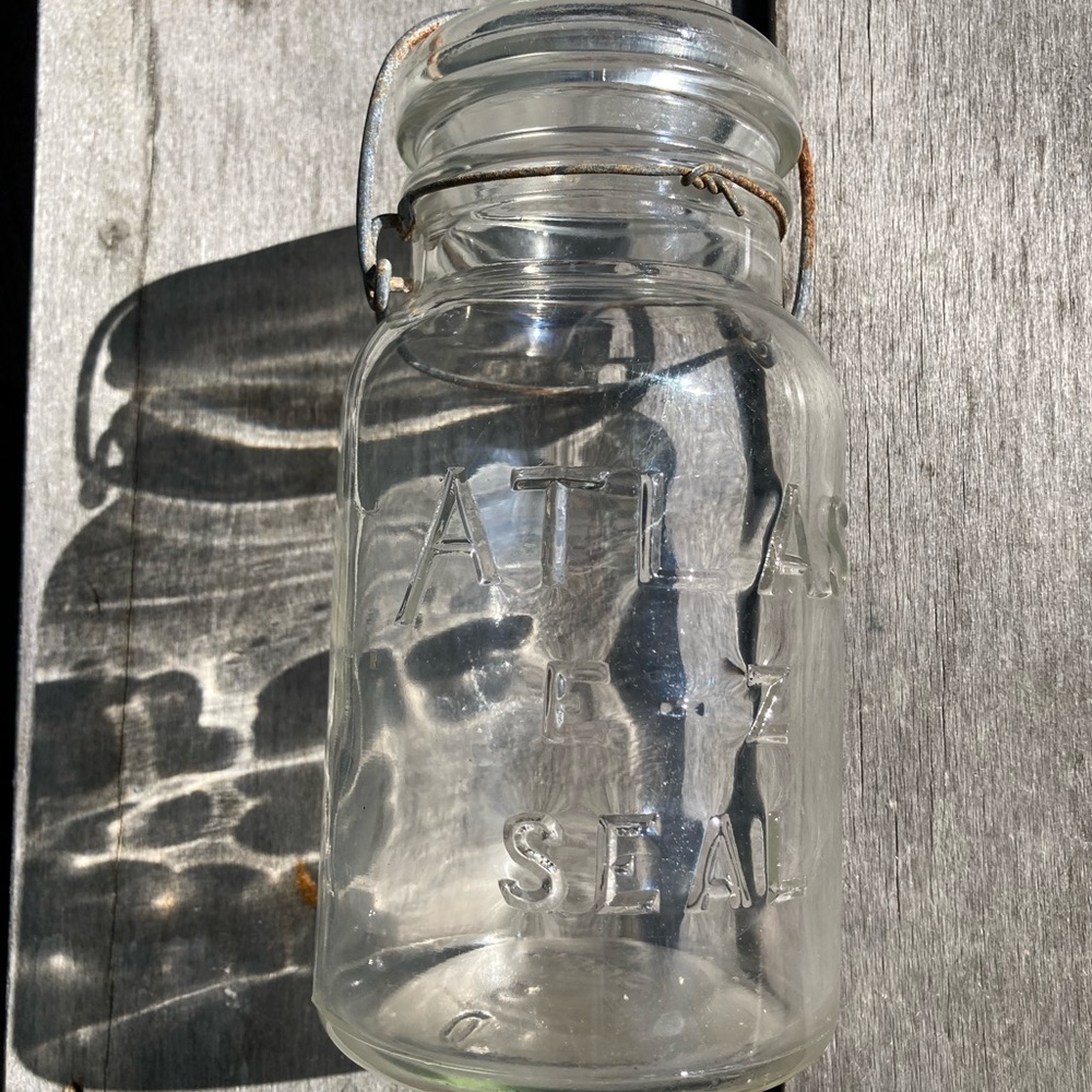 Atlas | Vintage EZ seal Clear Mason Jar With Glass Top